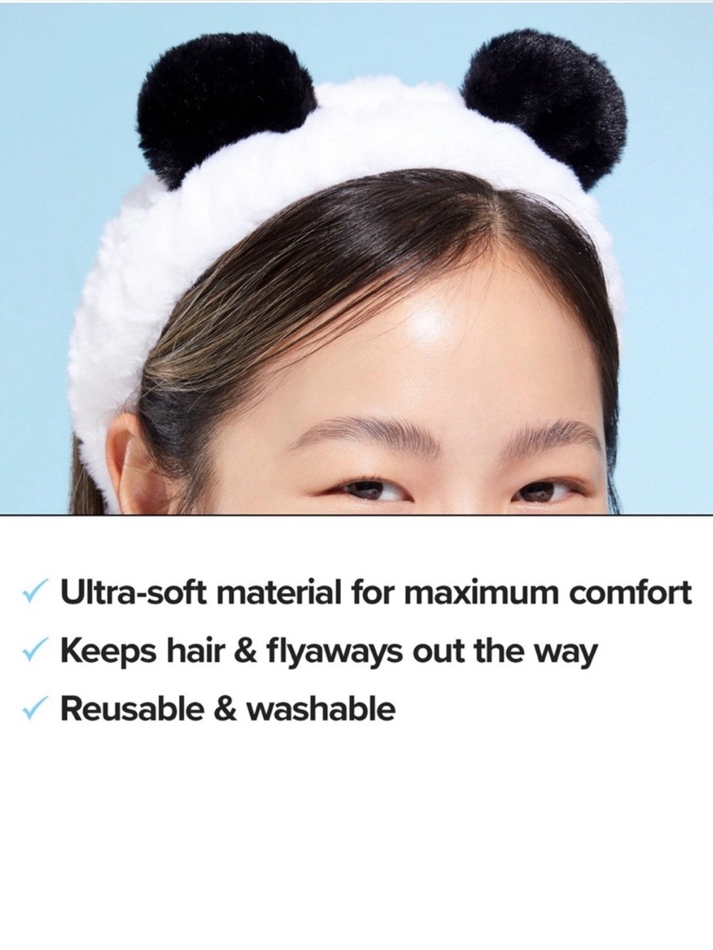I Dew Care Panda Headband South Korean NEW in Packaging